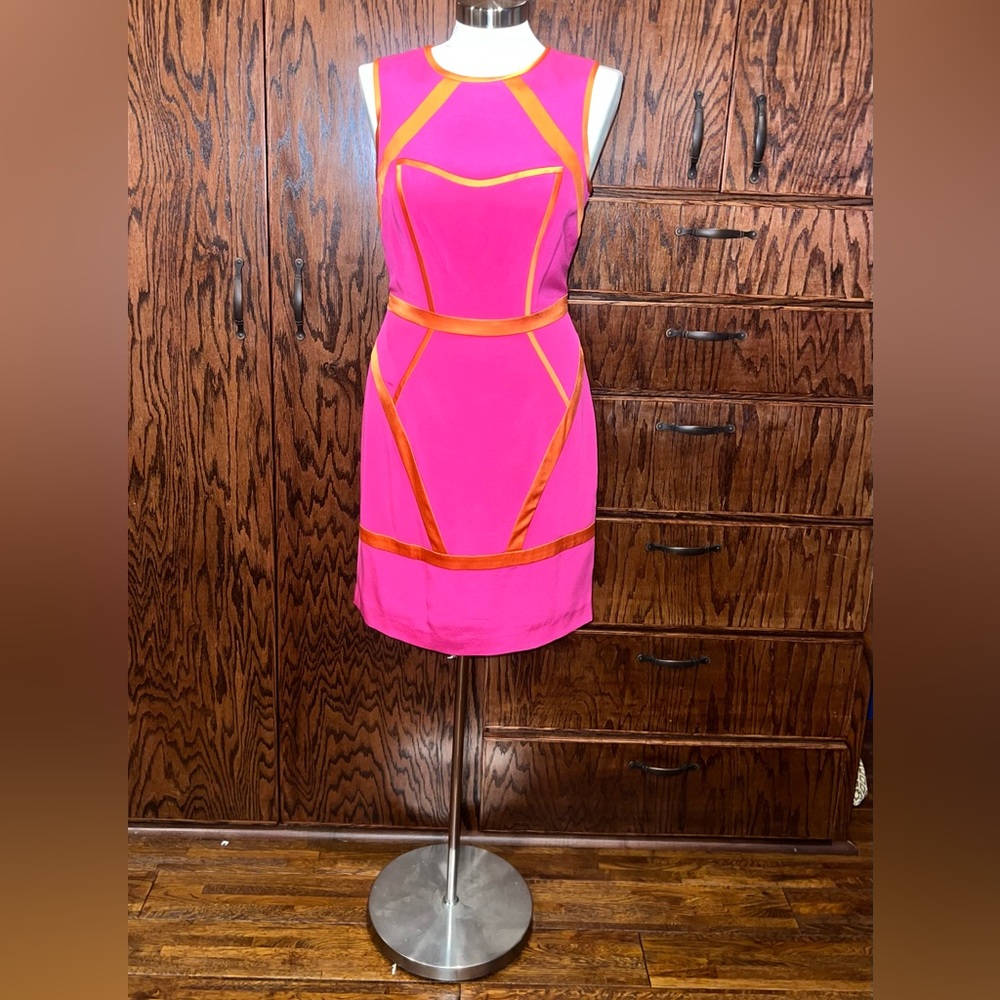 Pink summer silk dress